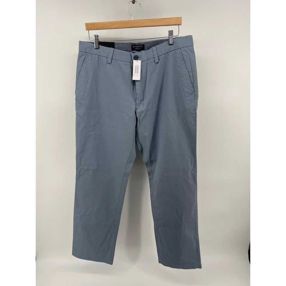 Banana‎ Republic Emerson Chino Straight Fit Mens Pants Blue 34/30 NWT